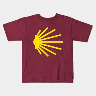 Yellow Scallop Shell Camino de Santiago Kids T-Shirt